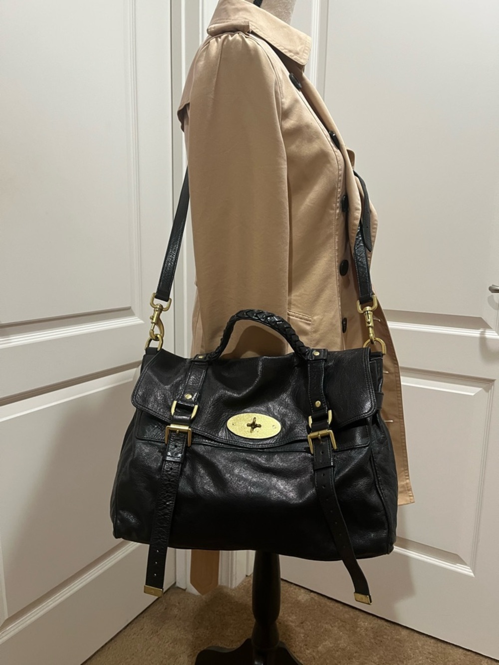 MULBERRY BLACK LEATHER ALEXA - Picture 12 of 12